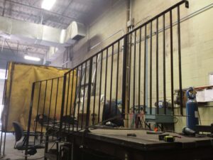 Metal hand railing fabrication