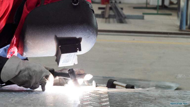 Welder TIG welding stainless steel sheet